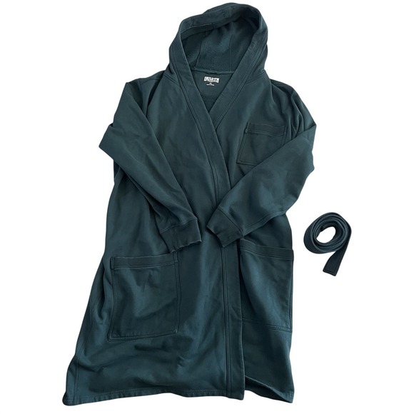 Duluth Trading Co Other - Duluth Trading Robe Mens Size XL Pine Green Hooded Good With Belt Cotton Blend